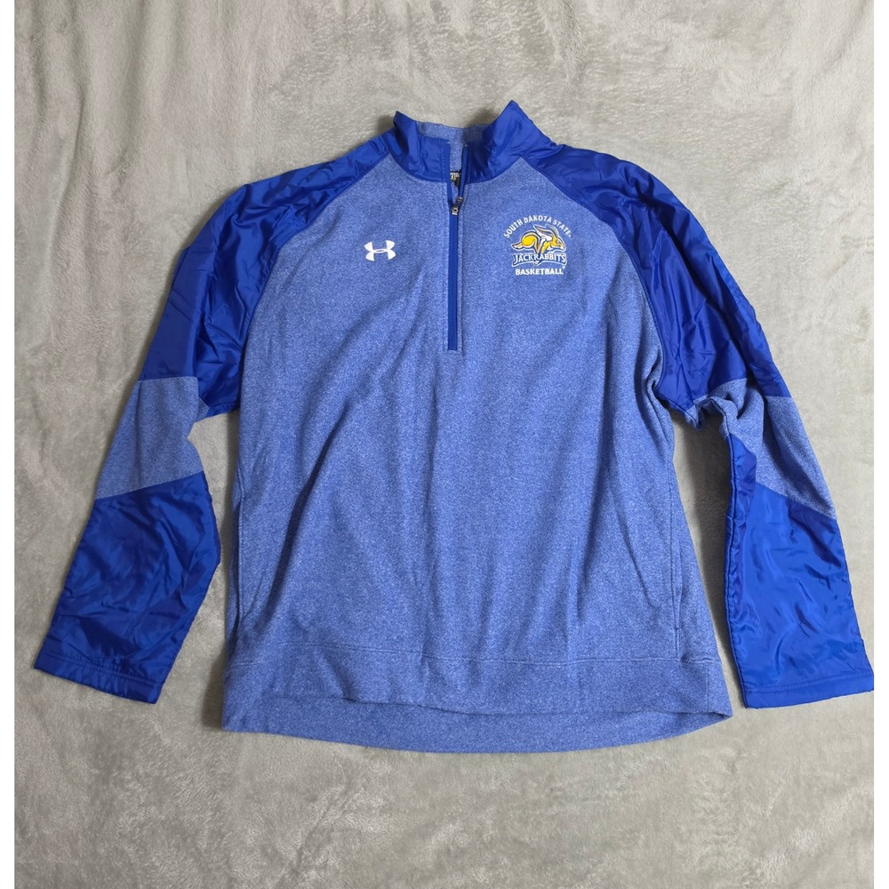Under Armour SDSU Jackrabbits Basketball Quarter Zip Pullover Blue Mens 2XL